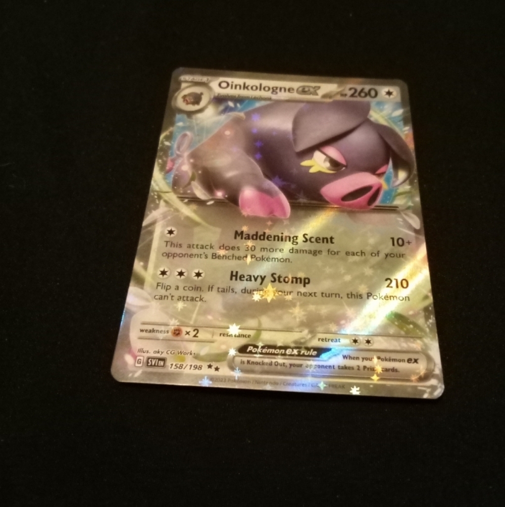 Pokemon Oinkologne ex 158/198 Scarlet & Violet Double Rare Holo